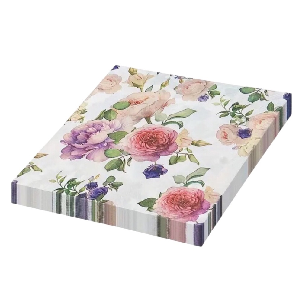 Vibrant Floral Pink & Purple Roses Luncheon Napkins (2042), 20 ct